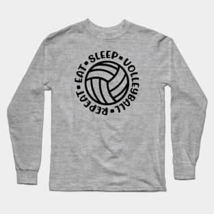 Eat Sleep Volleyball Repeat Girls Boys Cute Funny Long Sleeve T-Shirt